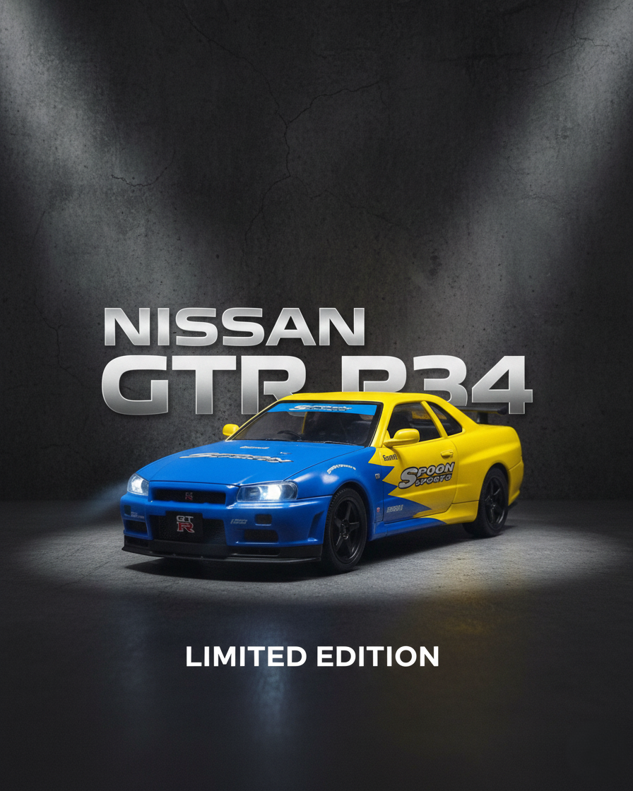 Nissan GTR R34, 1:32 Scale